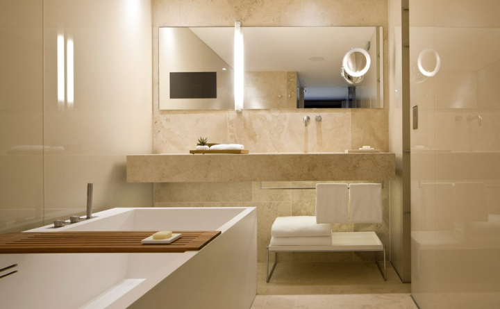 Шикарный интерьер ванной в Grand Duplex Suite