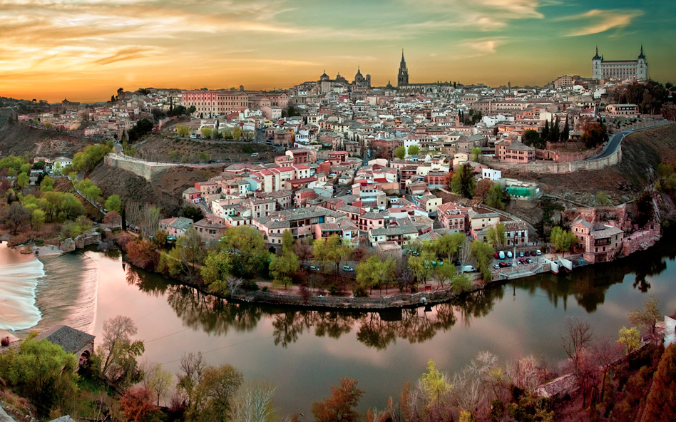 Красивые маленькие деревни - Toledo, Испания