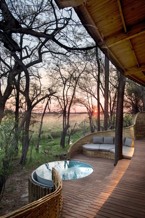 Сафари лодж Sandibe Okavango: природа и ослепительный архитектурный дизайн