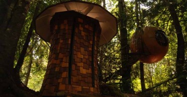 Необычный отель Free Spirit Spheres - домик-сфера посреди дикой природы Канады