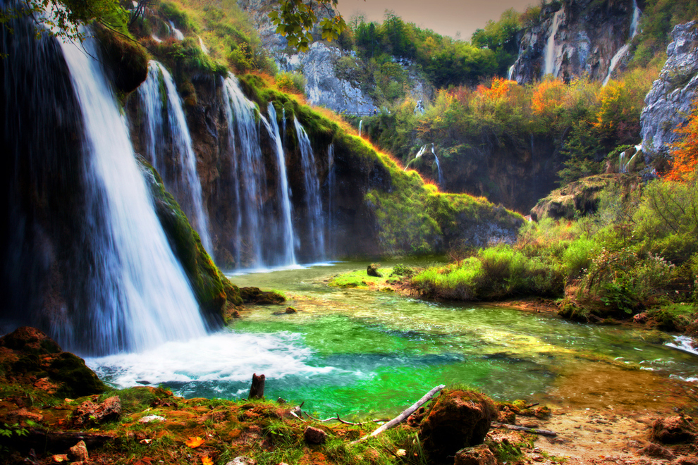 Достопримечательности мира - Plitvice - озёра в Хорватии
